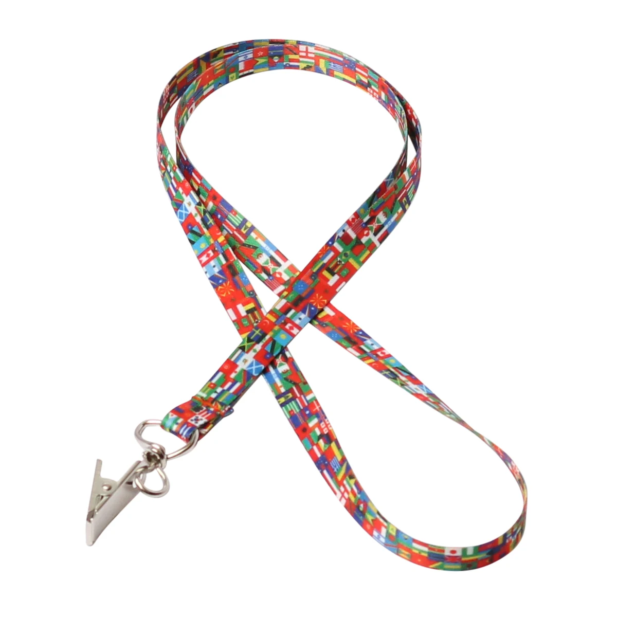 3/8" Digitally Sublimated Lanyard w/ Bulldog Clip 1