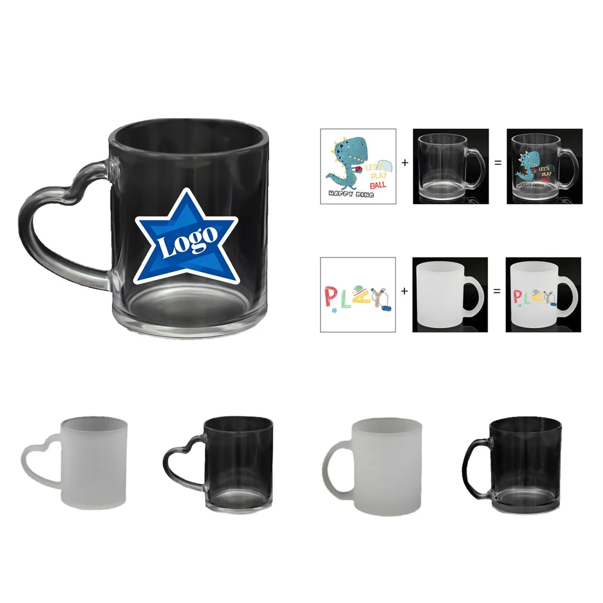 11oz Frosted Glass Mug 1