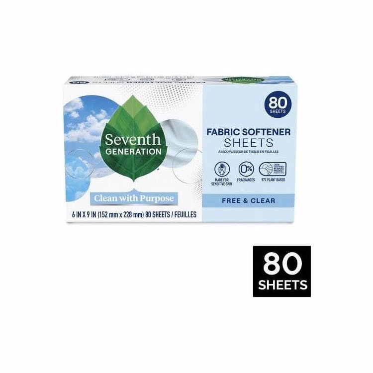 Seventh Generation Fabric Softener Sheets - 4 Pack