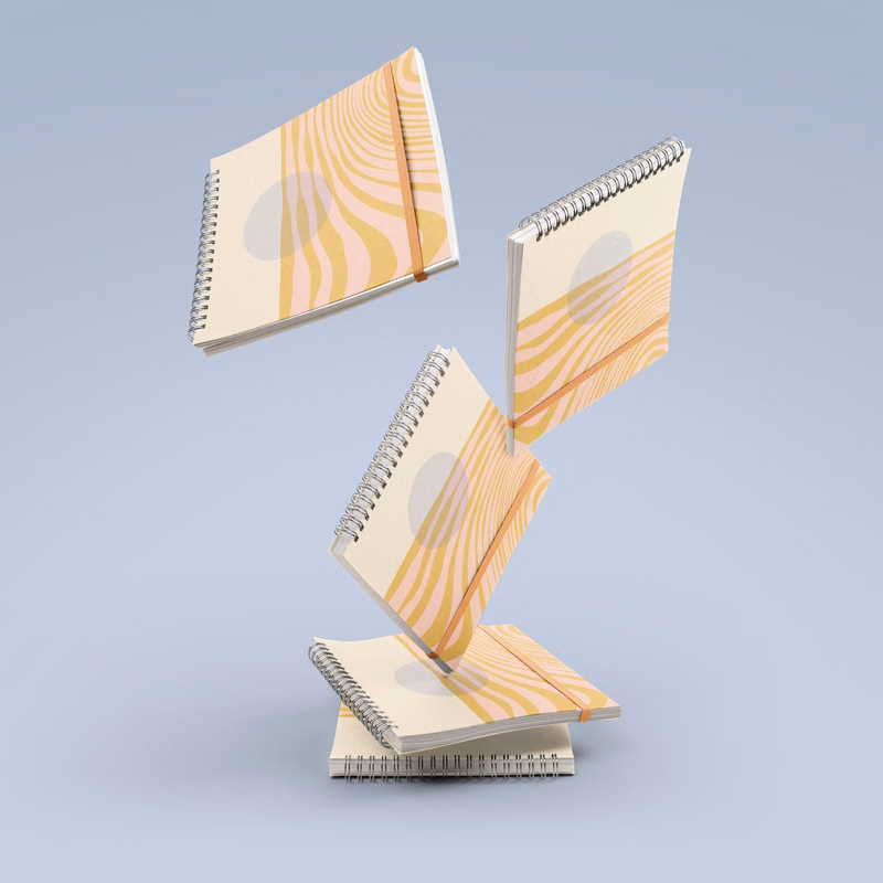 SQUARE NOTEBOOK - LARGE - COIL - SOLID COVER