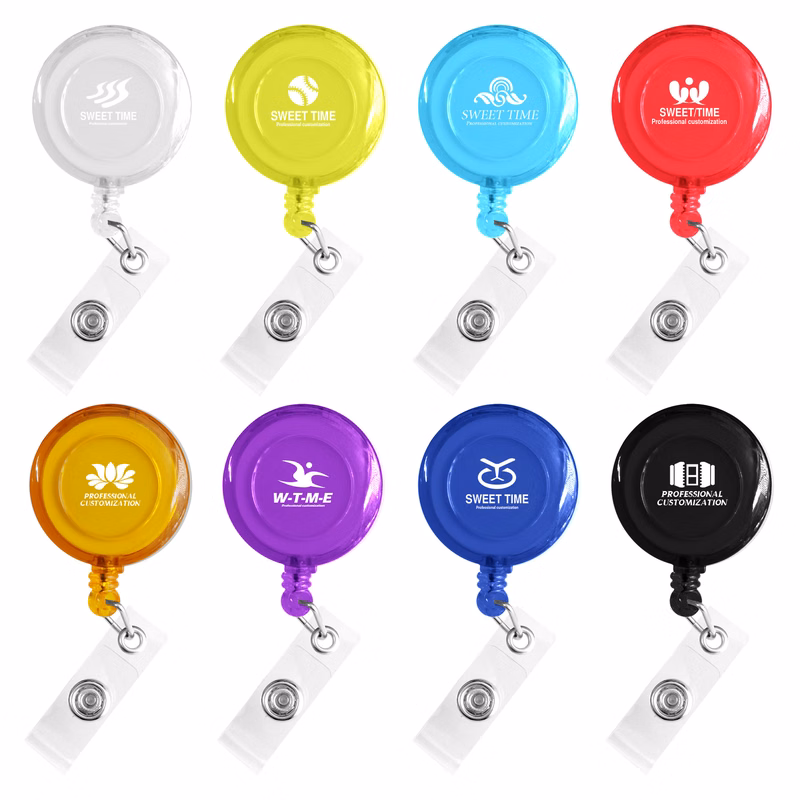 Round Retractable Badge Holder Reels