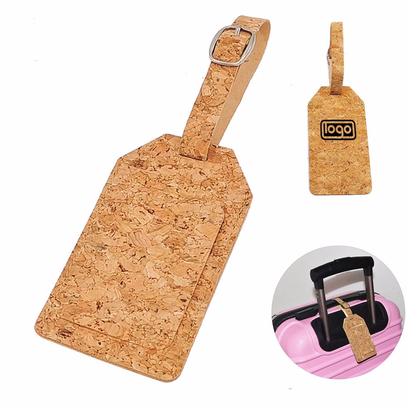 Eco-friendly Cork Luggage Tag Card Holder
