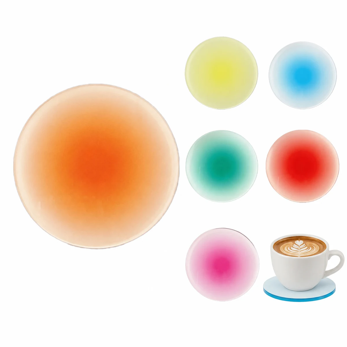 Gradient Acrylic Round Coaster 1