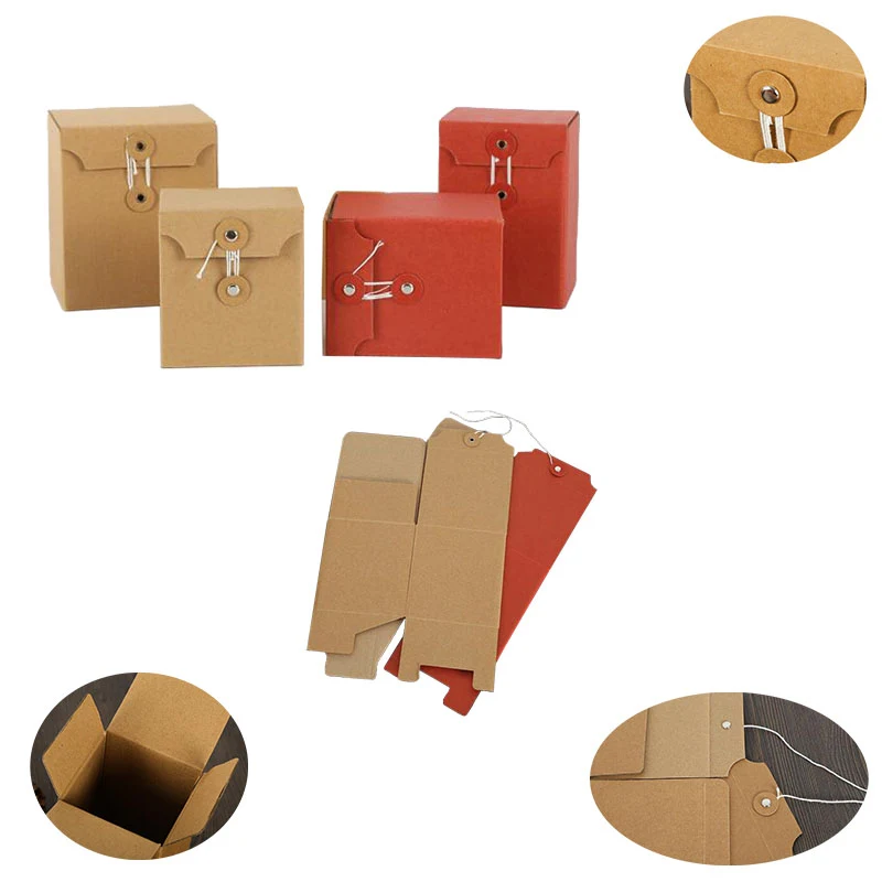 Foldable Square Kraft Paper Gift Boxes 1