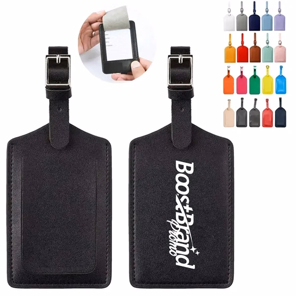 Custom Durable Luggage Tag with ID Window & Buckle Strap — Travel Essential Gear
