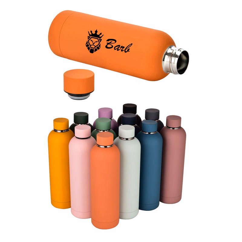 500ml/17oz Multi-colored Stainless Steel Sports Frosted Cup