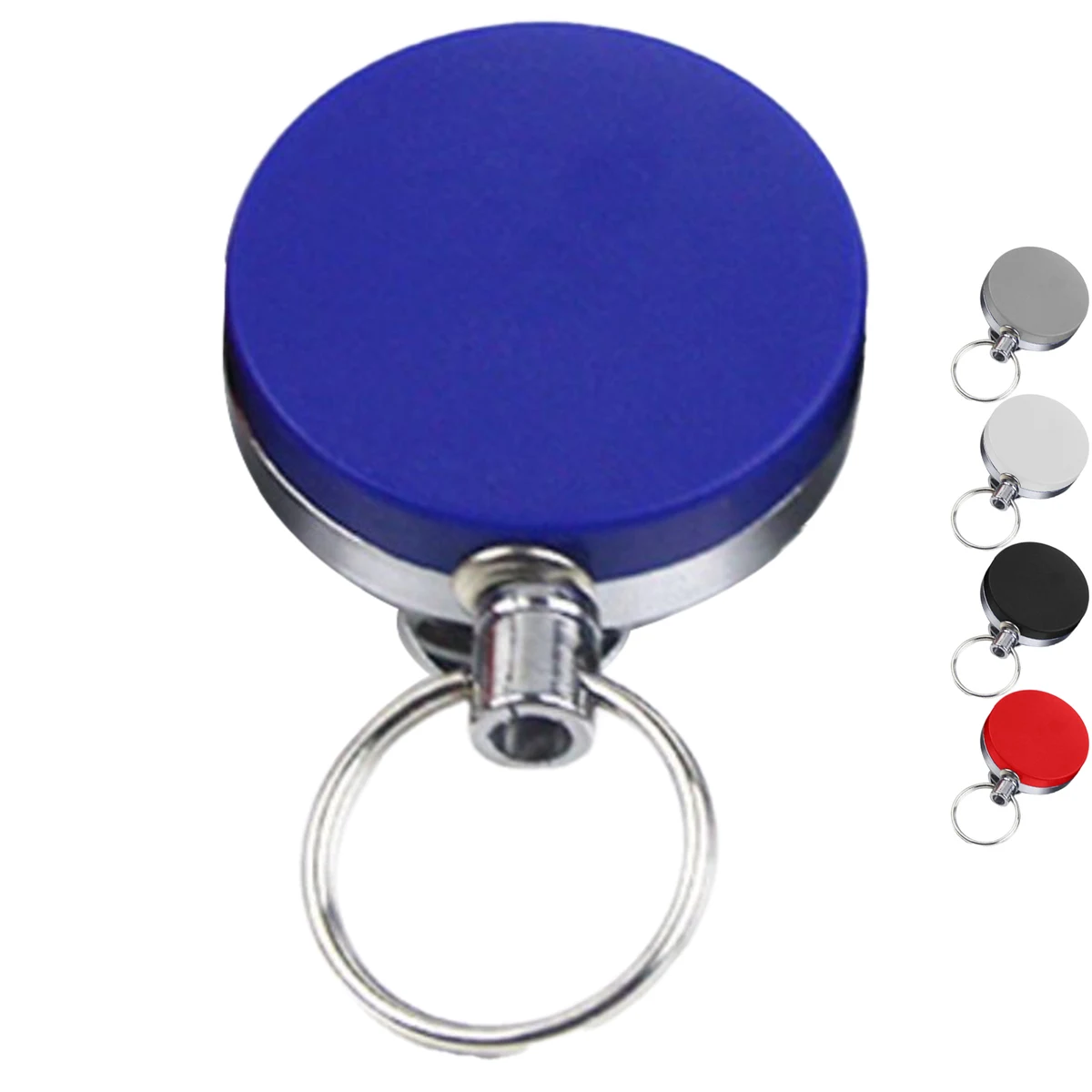 Front Side Plastic Back Side Metal Badge Reel w/ Belt Clip 1