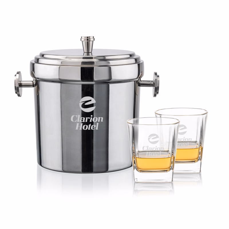 Milano Ice Bucket & Arcadia On-the-Rocks Set