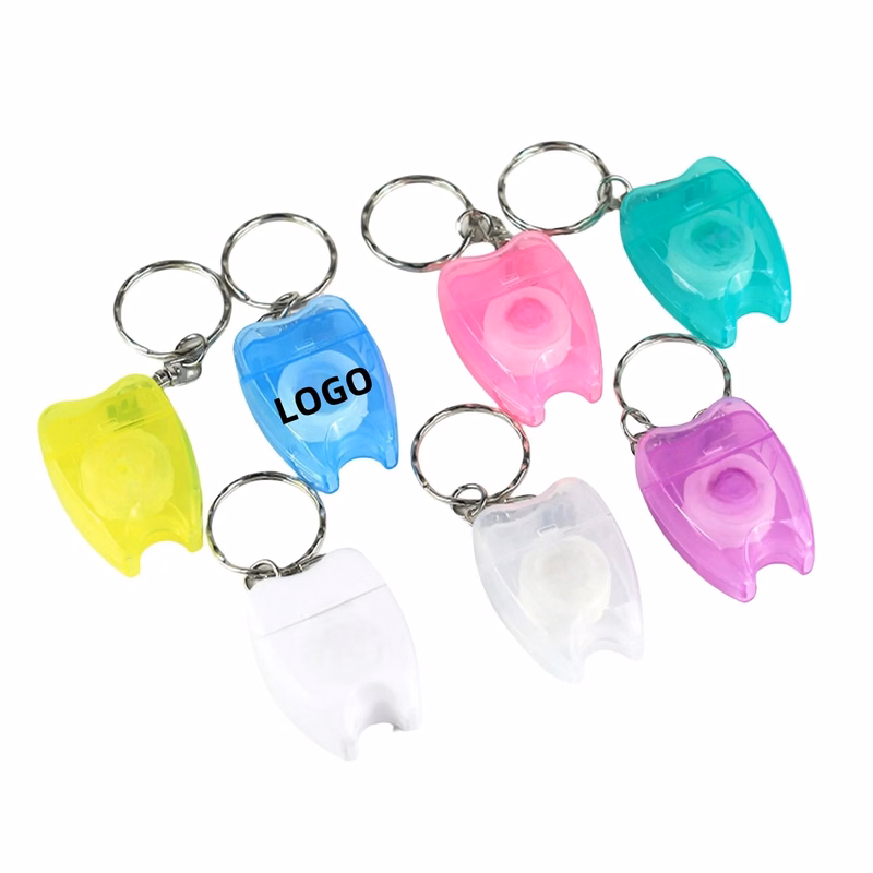 Tooth Shaped Keychain Floss Container