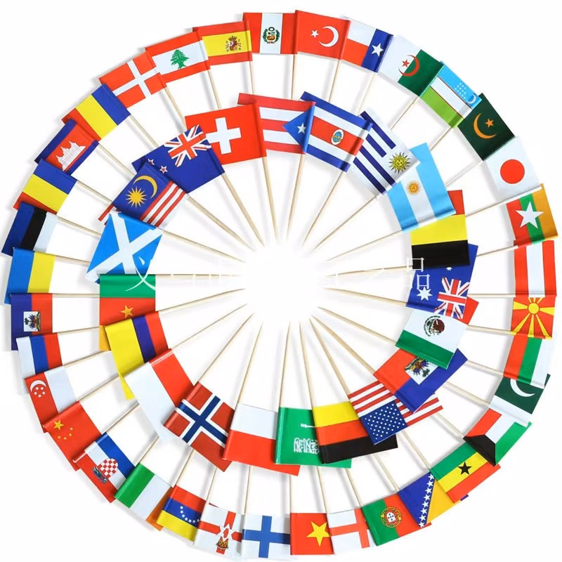 Custom Full Color Imprint Toothpick Flag