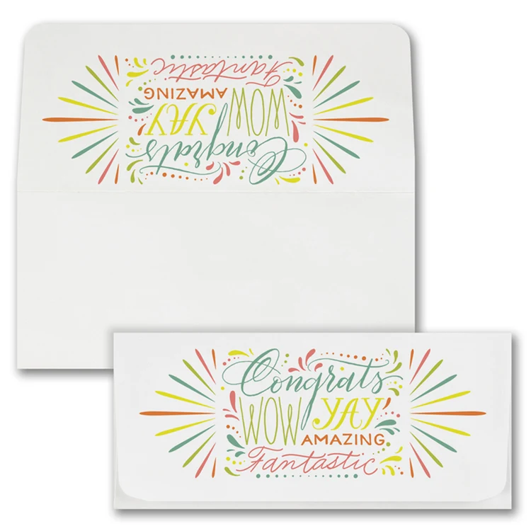 Congratulations Wording Currency Envelope 1