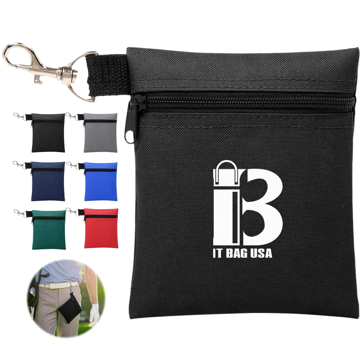 Zipper Golf Tee/Ball Pouch Bag 1