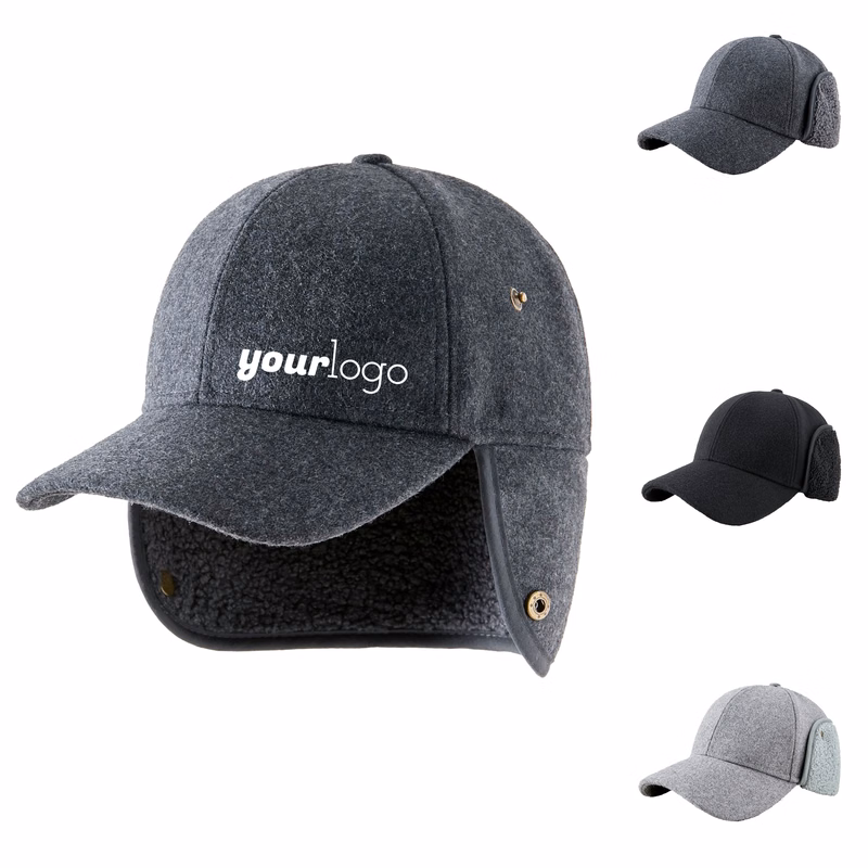 Classic Wool Winter Cap with Ear Flaps for Men & Women