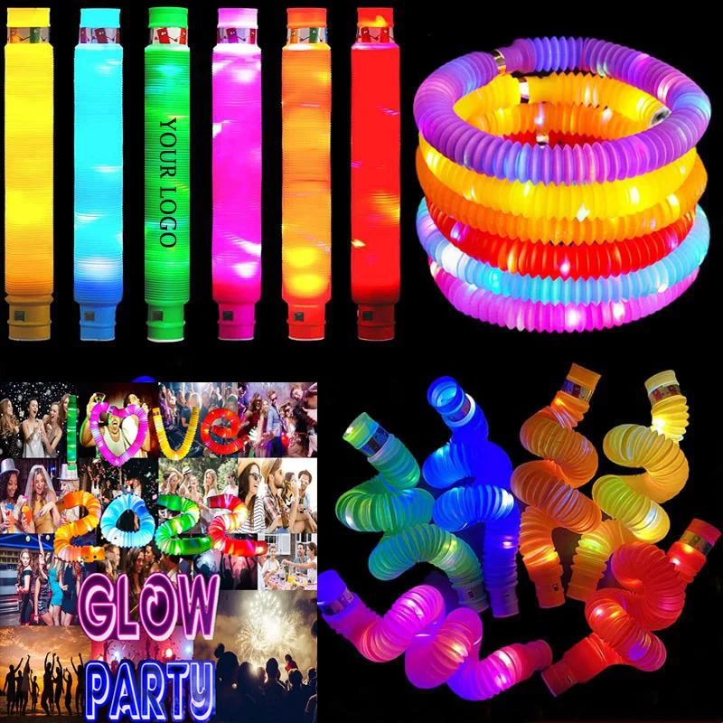 DIY Pop Stress Relief Fidget Sensory Tube w/LED Light 1