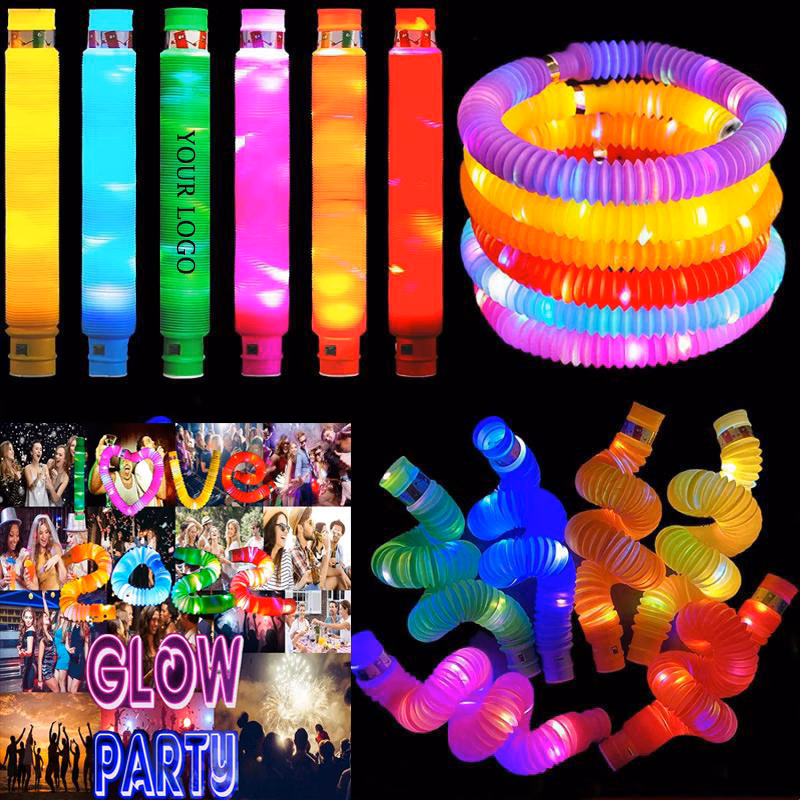 DIY Pop Stress Relief Fidget Sensory Tube w/LED Light