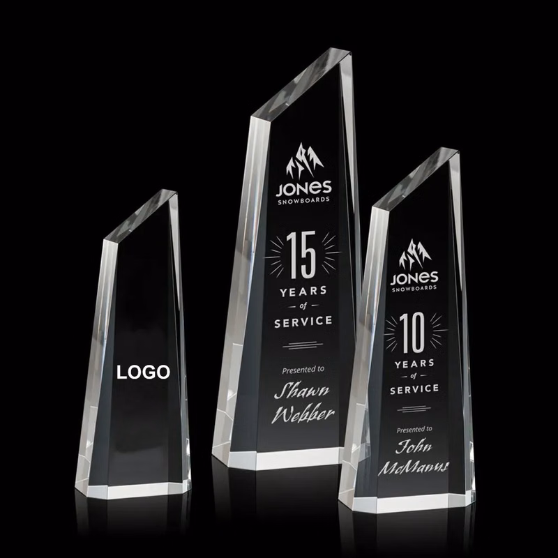 Crystal Faceted Peak Award