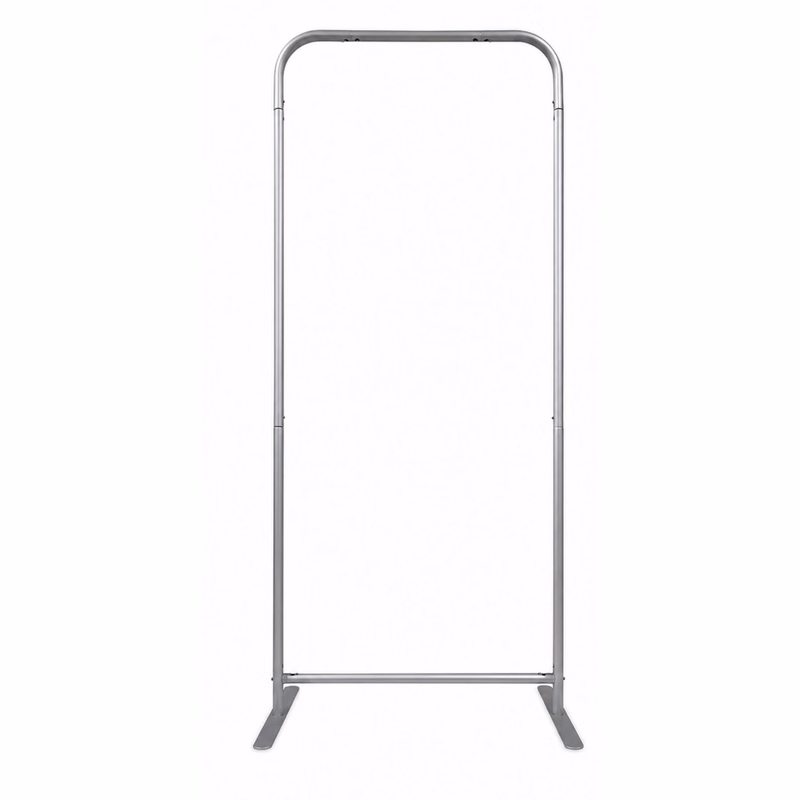 2'W x 78"H EuroFit Straight Banner Hardware Only, Frame and Carry Case. Graphics are not included