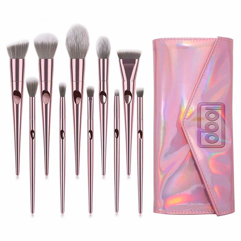10pcs Makeup Brush Kit Cosmetic Set