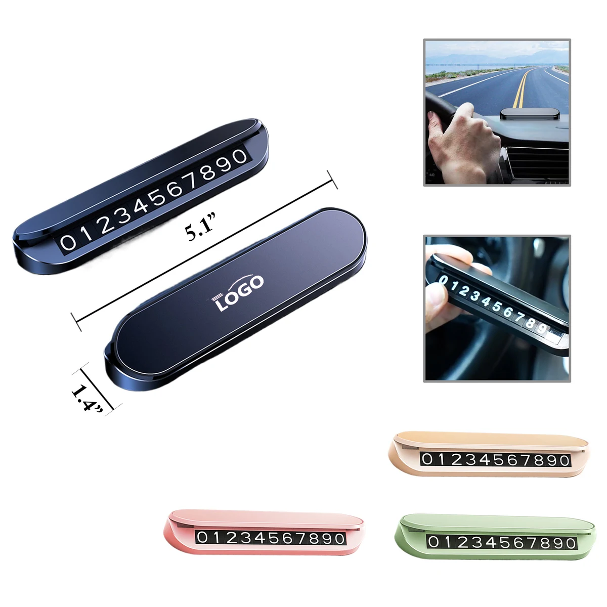 MOQ100 Car Temporary Parking Number Plate Decoration 1