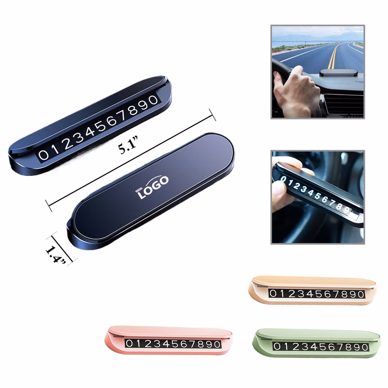 MOQ100 Car Temporary Parking Number Plate Decoration