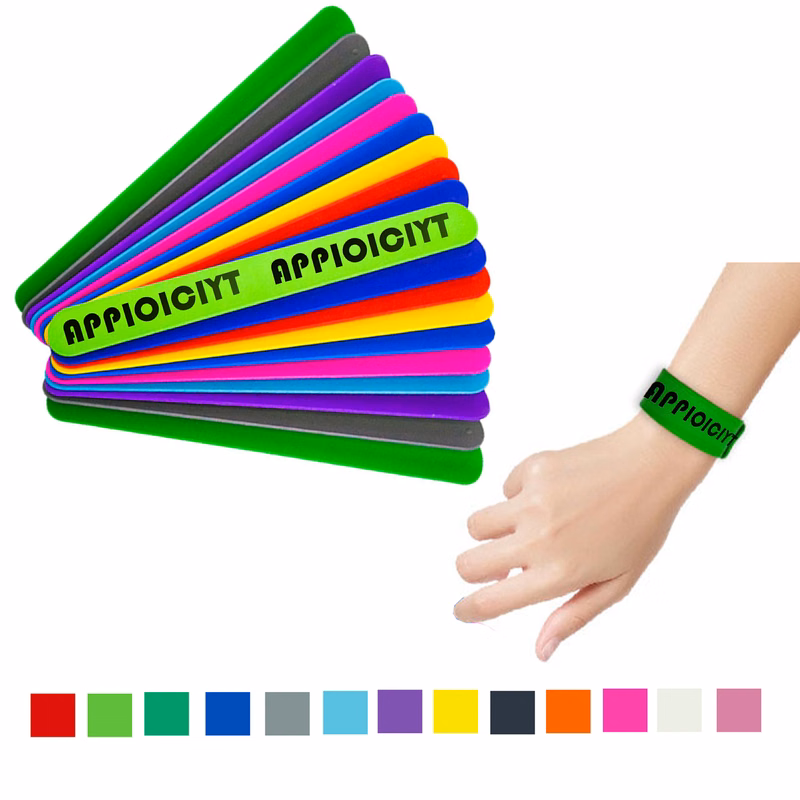 Slap Bracelet in Silicone MOQ 50