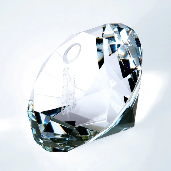 Diamond Crystal Paperweight XXL 4" 1