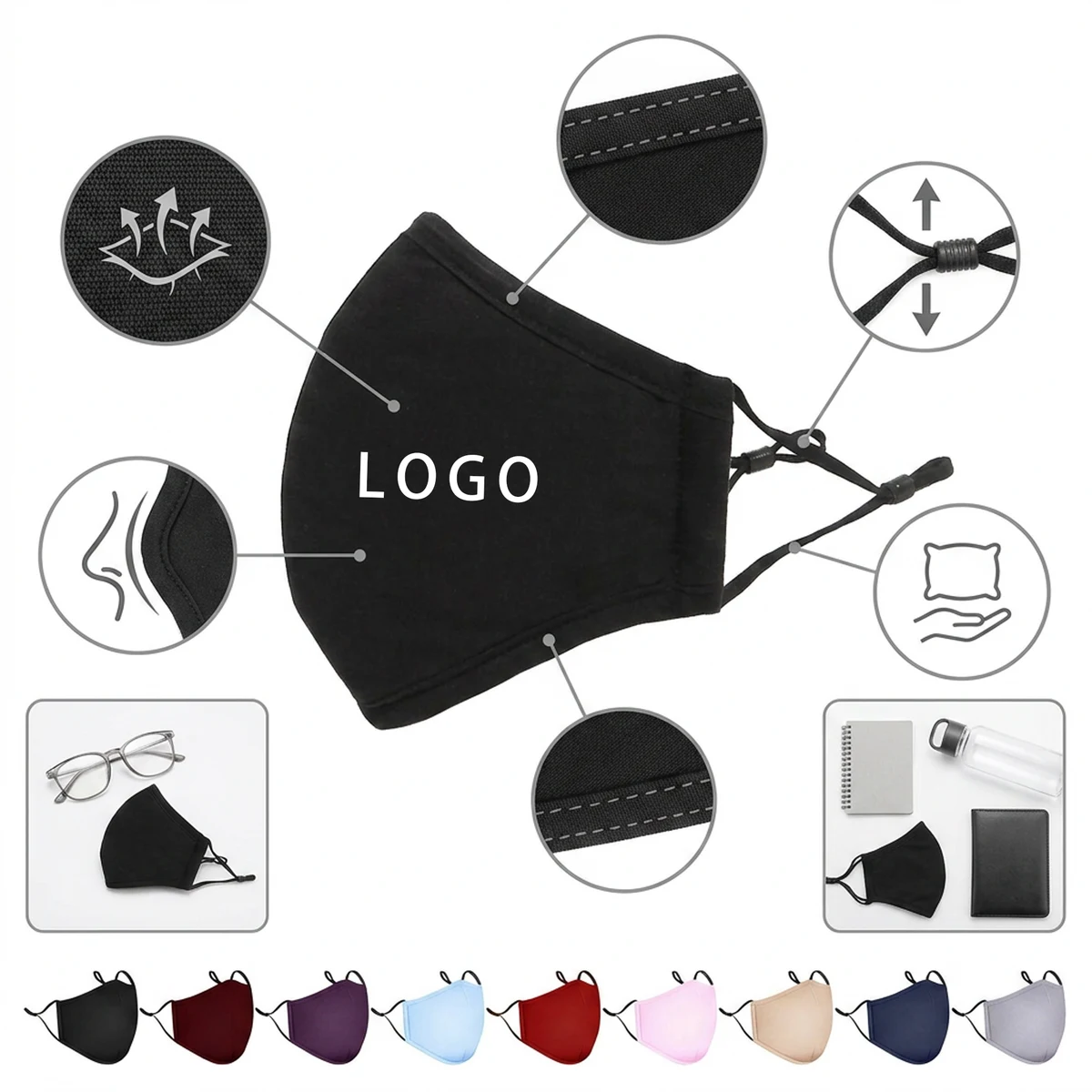 Personalized Adjustable Cotton Mask 1