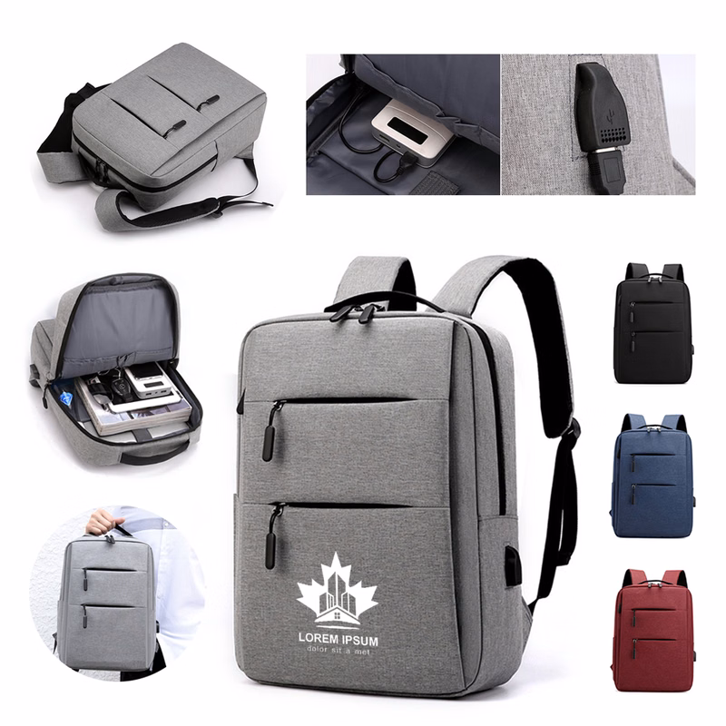 Water-Repellent Oxford Cloth Laptop Backpack
