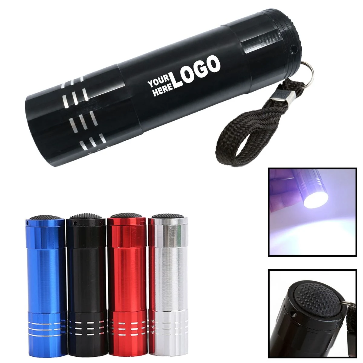 Flat LED Flashlight with Wrist Strap MOQ20 1