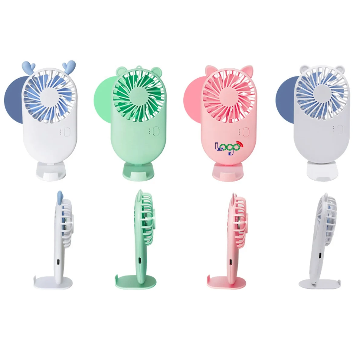 MOQ20PCS Mini Pocket Fan With Phone Holder 1