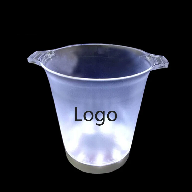 4.5L Large Acrylic LED Gradient Lighted Ice Bucket / Handle 1