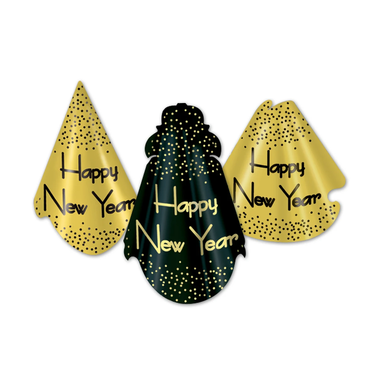 Black & Gold Sparkling Hat 1