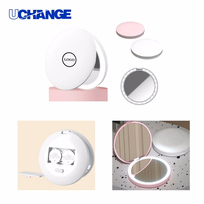 LED Rechargeable Compact Travel Makeup Mirror