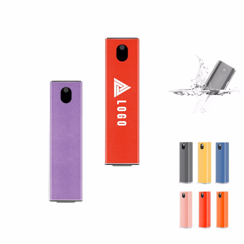 Portable Screen Cleaning Spray With Built-In Wipe
