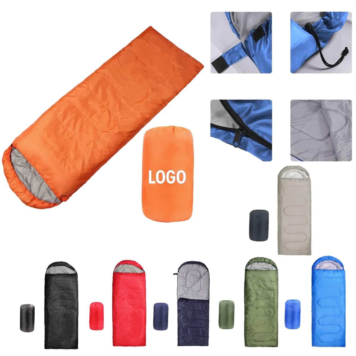 Hooded Camping Sleeping Bag For Outdoor Adventures 1