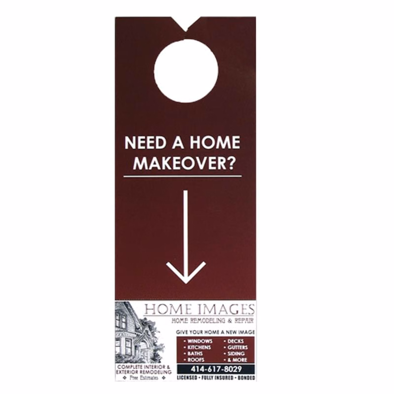Perforated Door Hanger Custom Printed