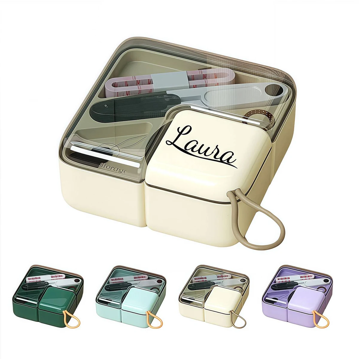 Home Sewing Kit with Clear Storage Box 1