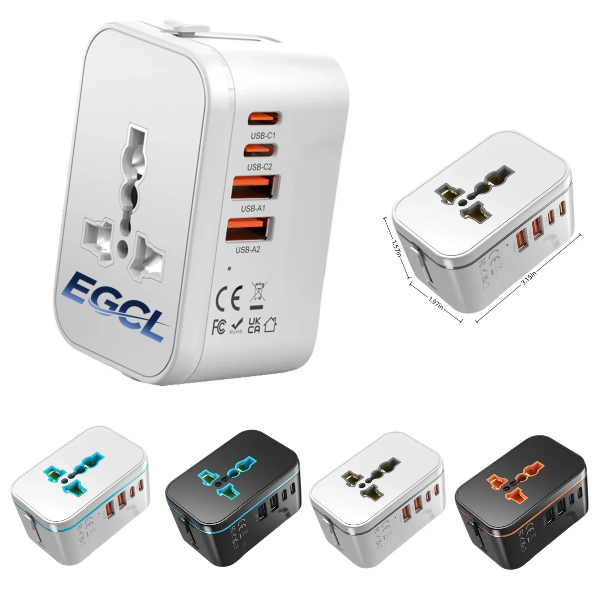 Global travel plug converter gallium nitride fast charging 1