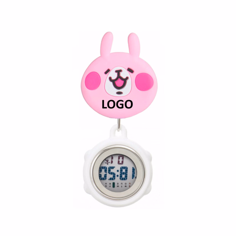 Silicone Cute Rabbit Pocket Clip Nurse Watch