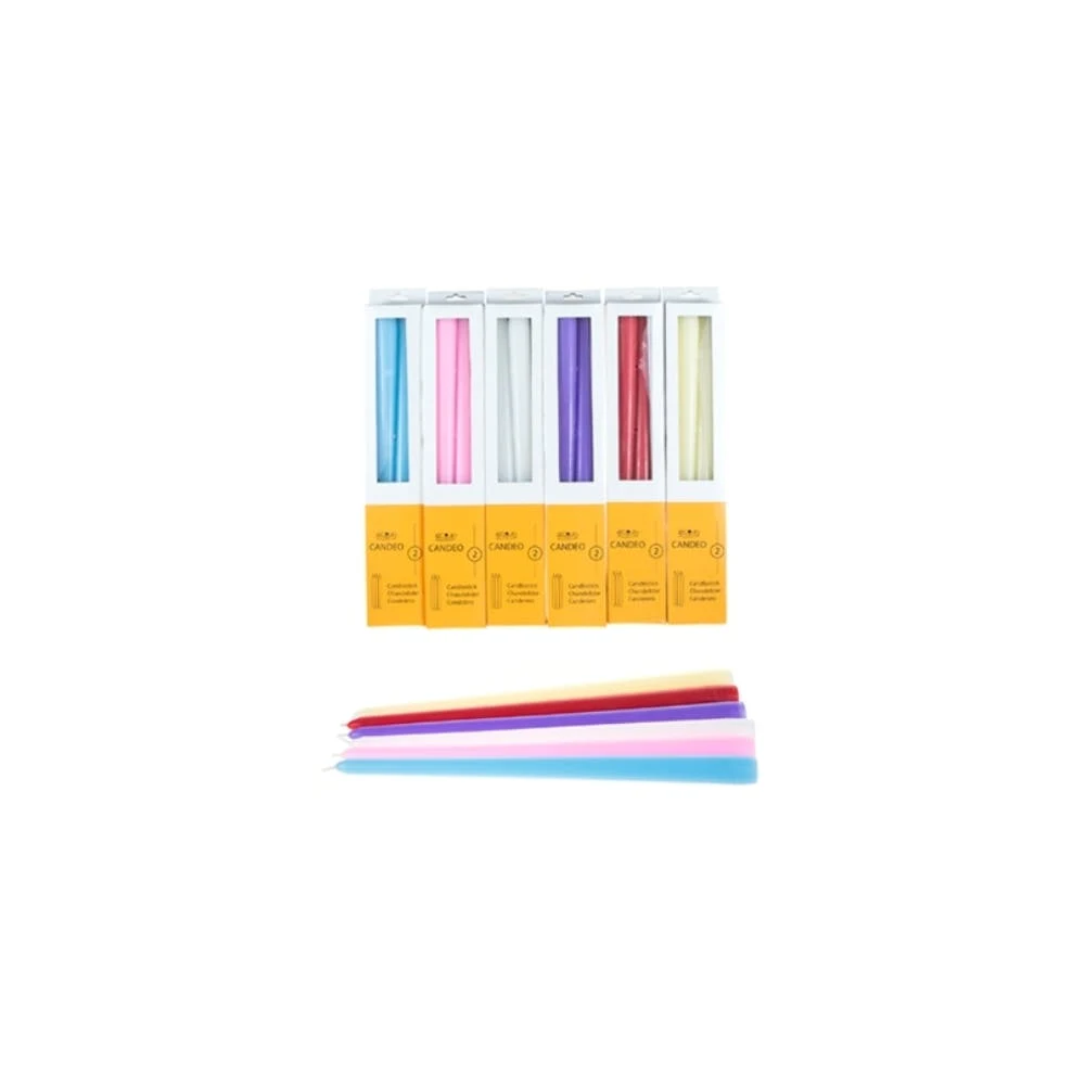 12" Taper Candles - 6 Colors Unscented 2 Pack 1