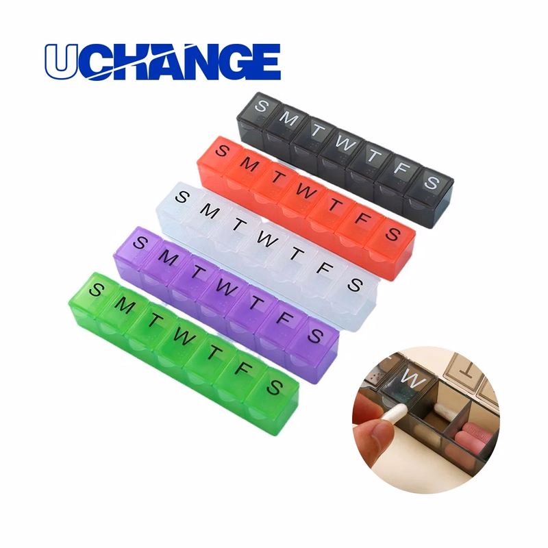 Weekly 7-Day Pill Organizer With Snap Lids