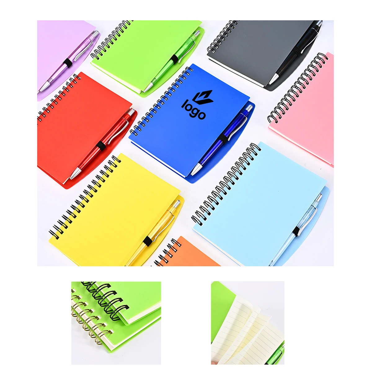 Mini Writing Notebook With Spiral Binding And Pen Slot 1
