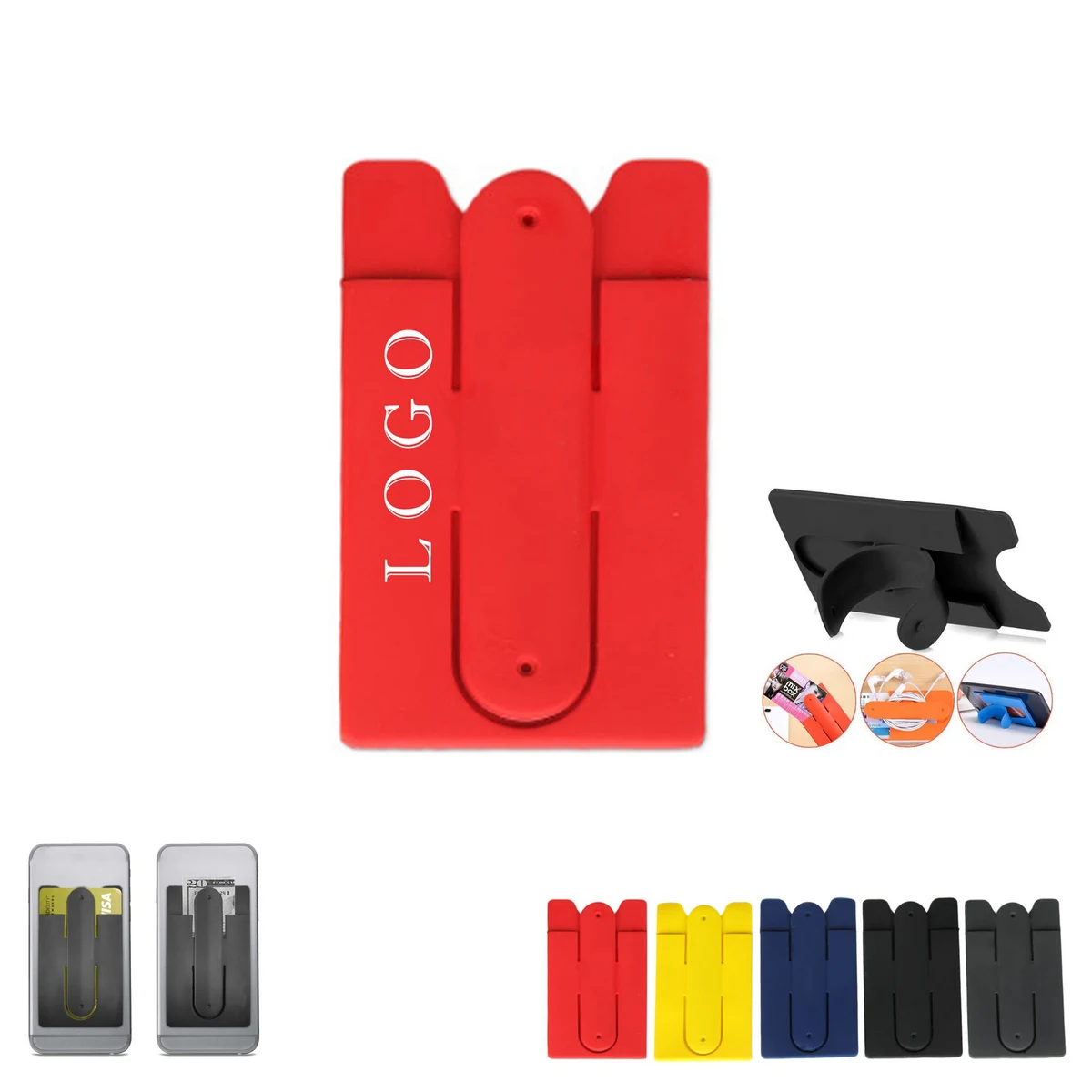 Silicone Phone Stand Card Holder Pocket 1