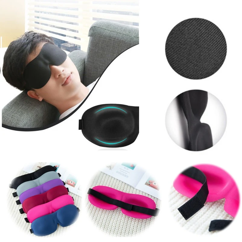 3D Contoured Blackout Adjustable Strap Eye Mask for Sleeping 1