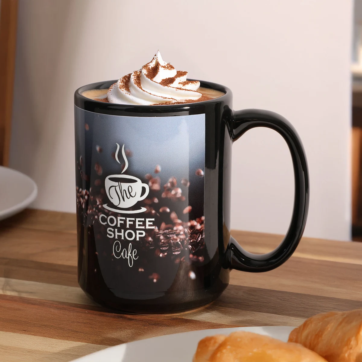 Full Color 15 Oz. Black Ceramic Mug 1