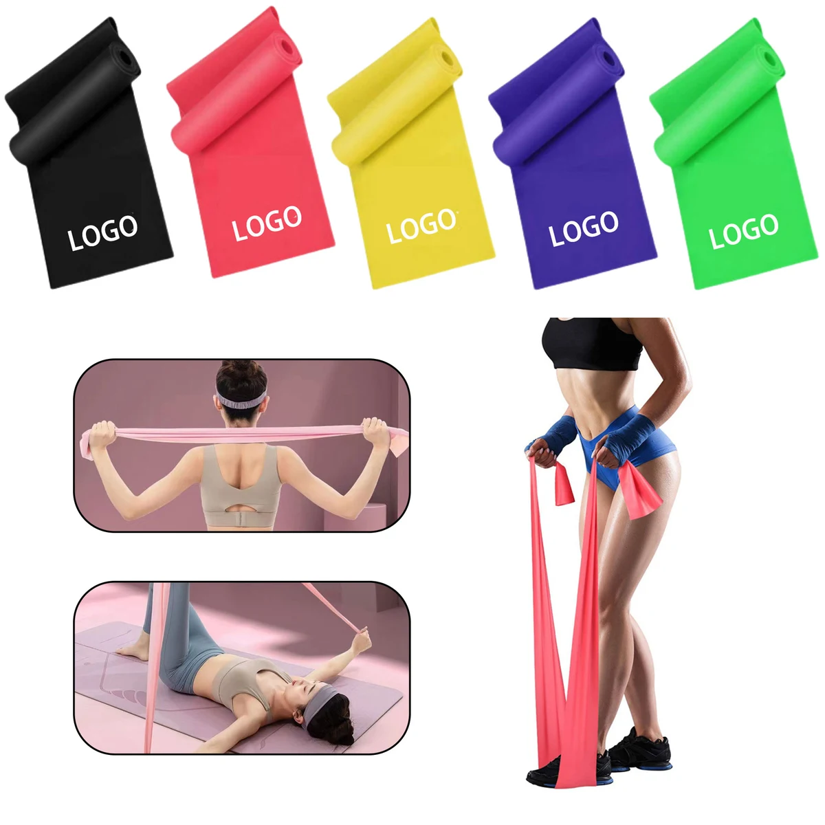 Yoga Exercise With Elastic Band Stretching 1