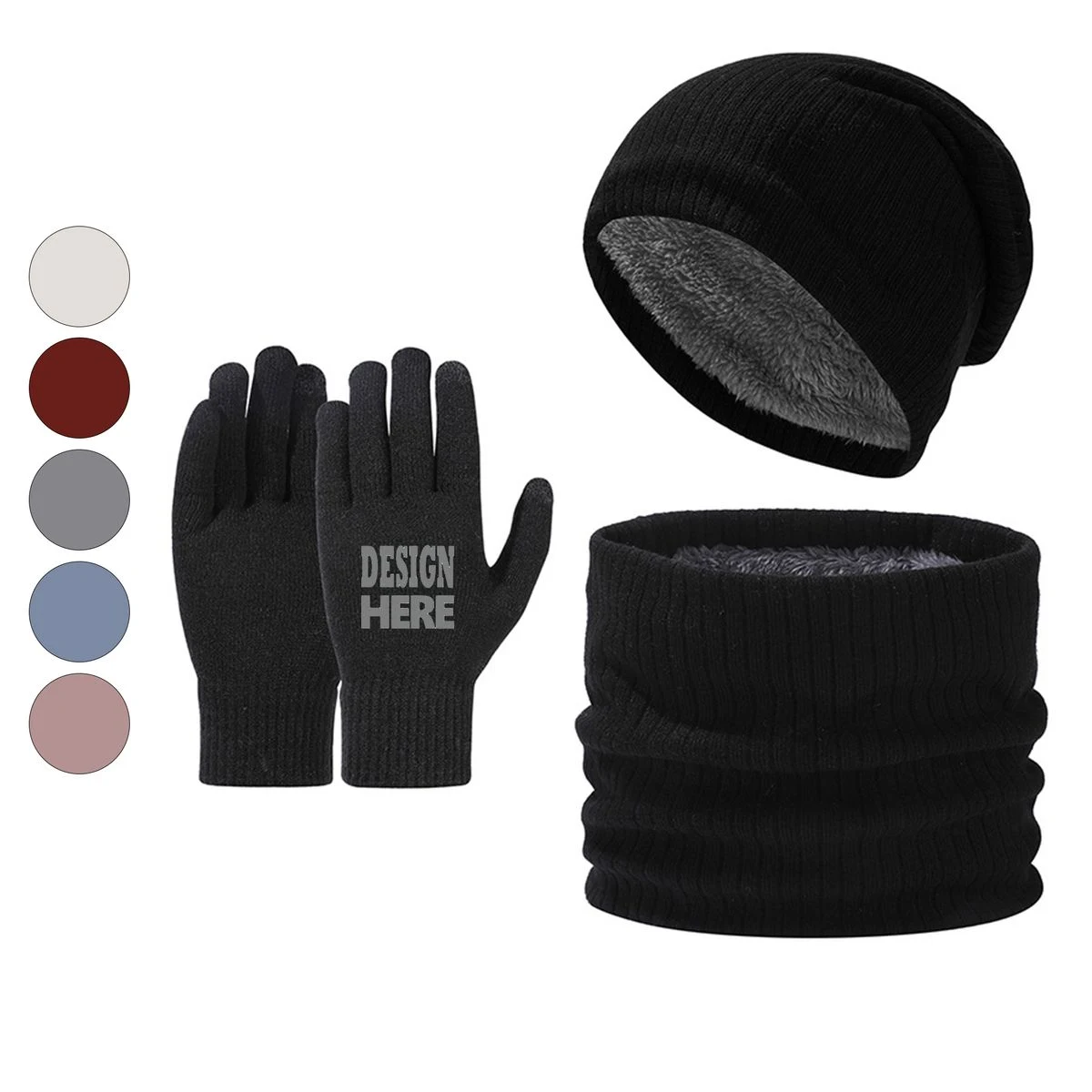 Winter Hat Scarf And Gloves Set 1