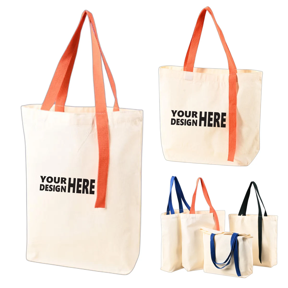 Portable Canvas Tote Bag, custom tote bag with logo imprint 1