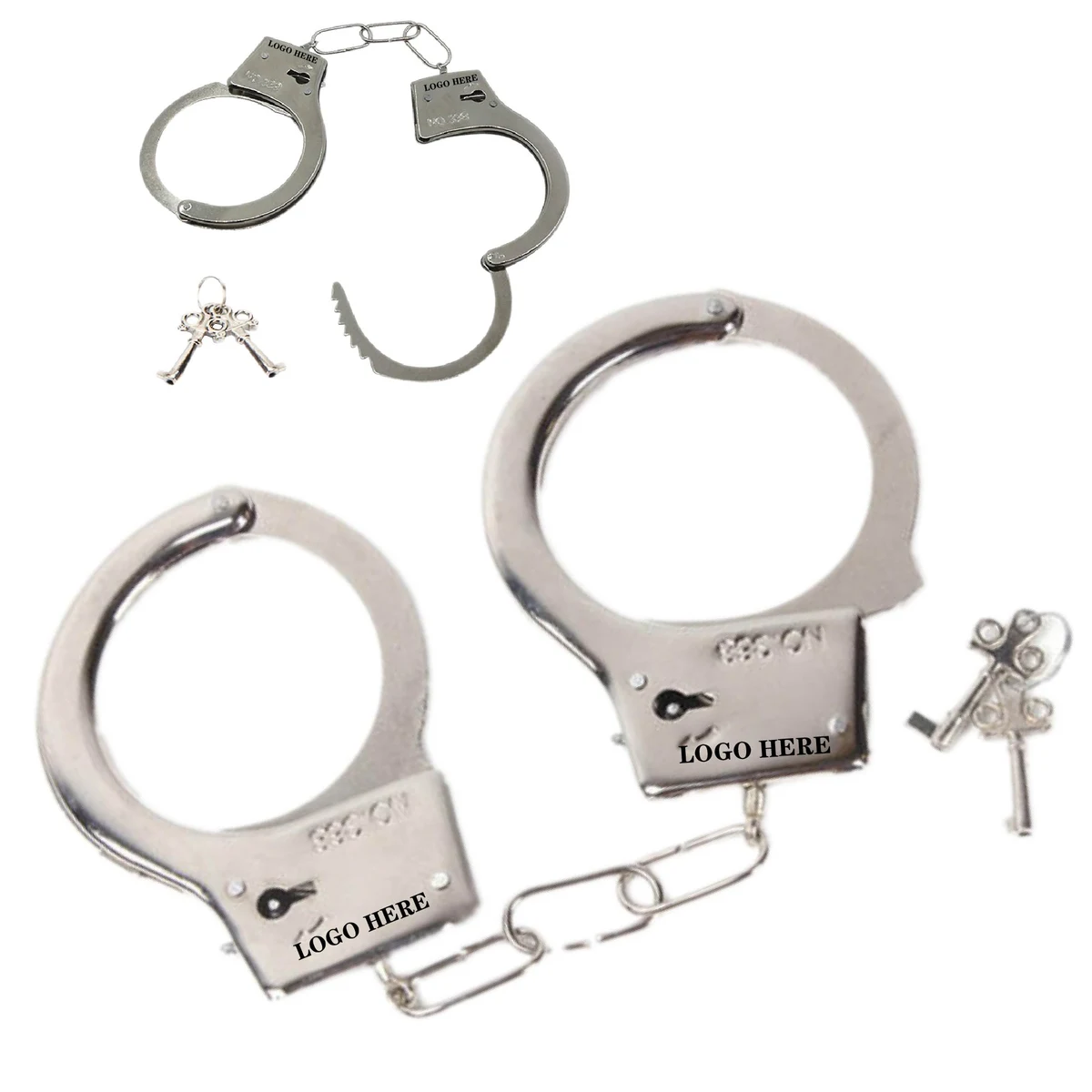 Kid Mini Handcuffs Metal Keychain Plastic 1
