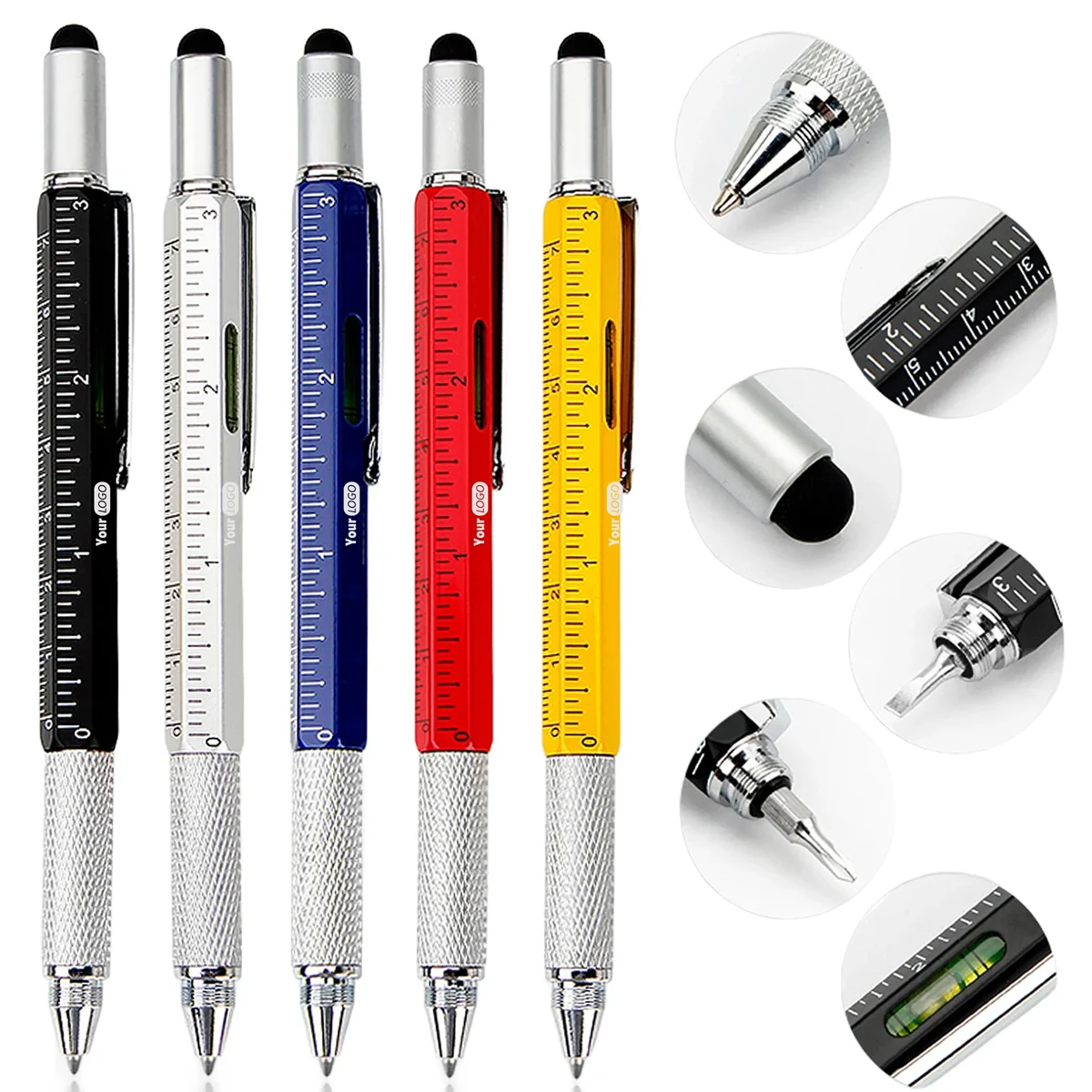 MOQ 100 PCS 6 in 1 Multitool Tech Tool Pen Unique Gifts Men 1